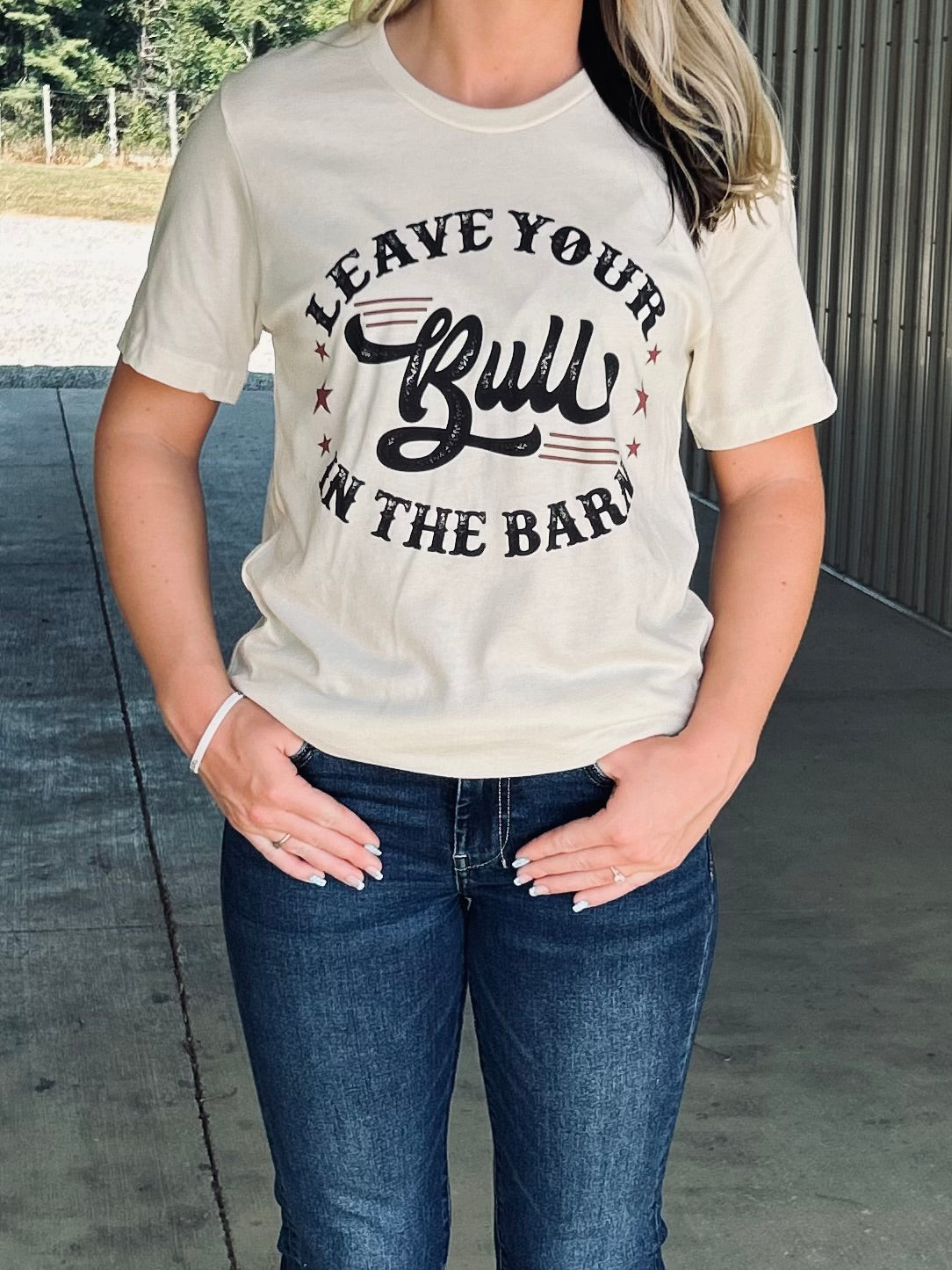 Leave Your Bull in the Barn Tee - Henderson's Western Store