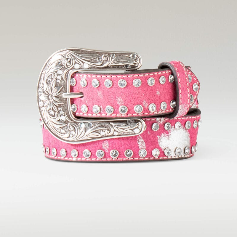 Girl's Acidwash Hair On Belt Belts - Henderson's Western Store