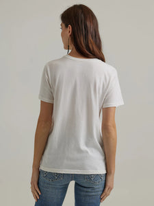 Load image into Gallery viewer, Ladies Logo Tee by Wrangler ~ Marshmallow - Henderson&#39;s Western Store