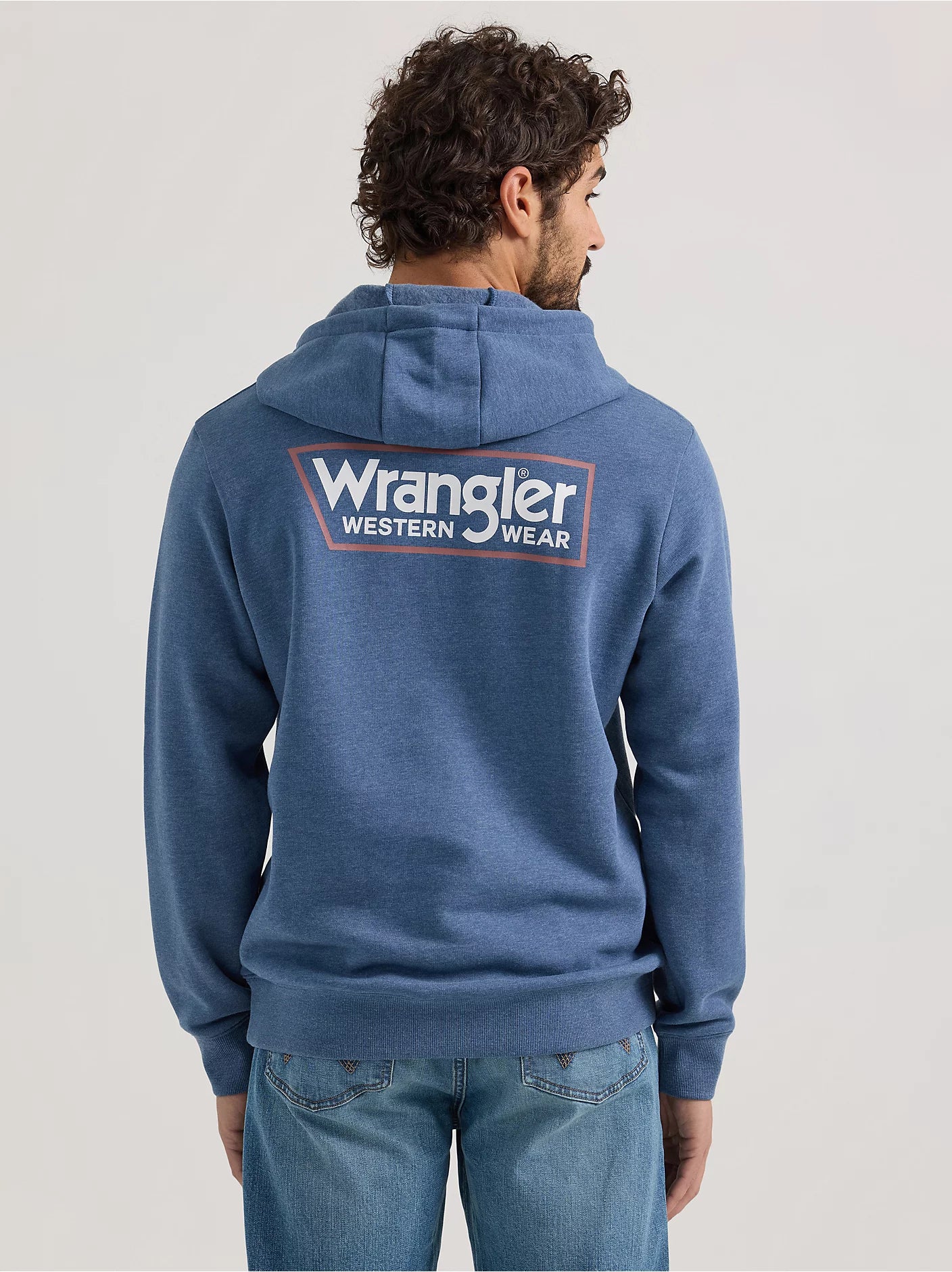 Wrangler Logo Hoodie ~ Denim - Henderson's Western Store