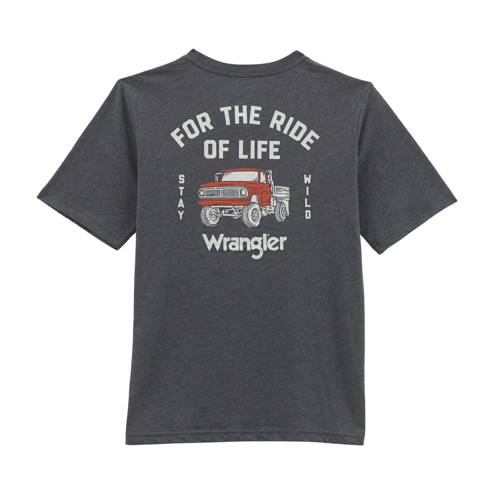Boy's Wrangler Tee ~ Asphalt - Henderson's Western Store