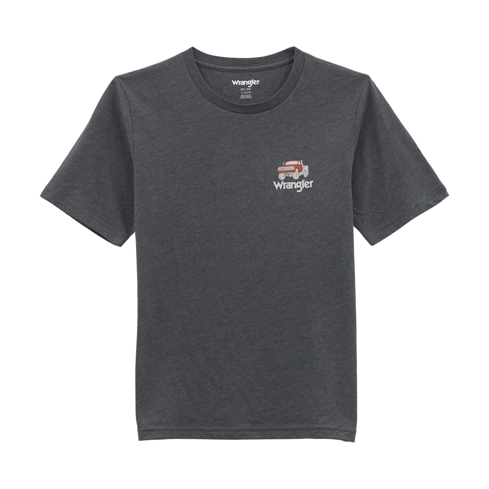Boy's Wrangler Tee ~ Asphalt - Henderson's Western Store
