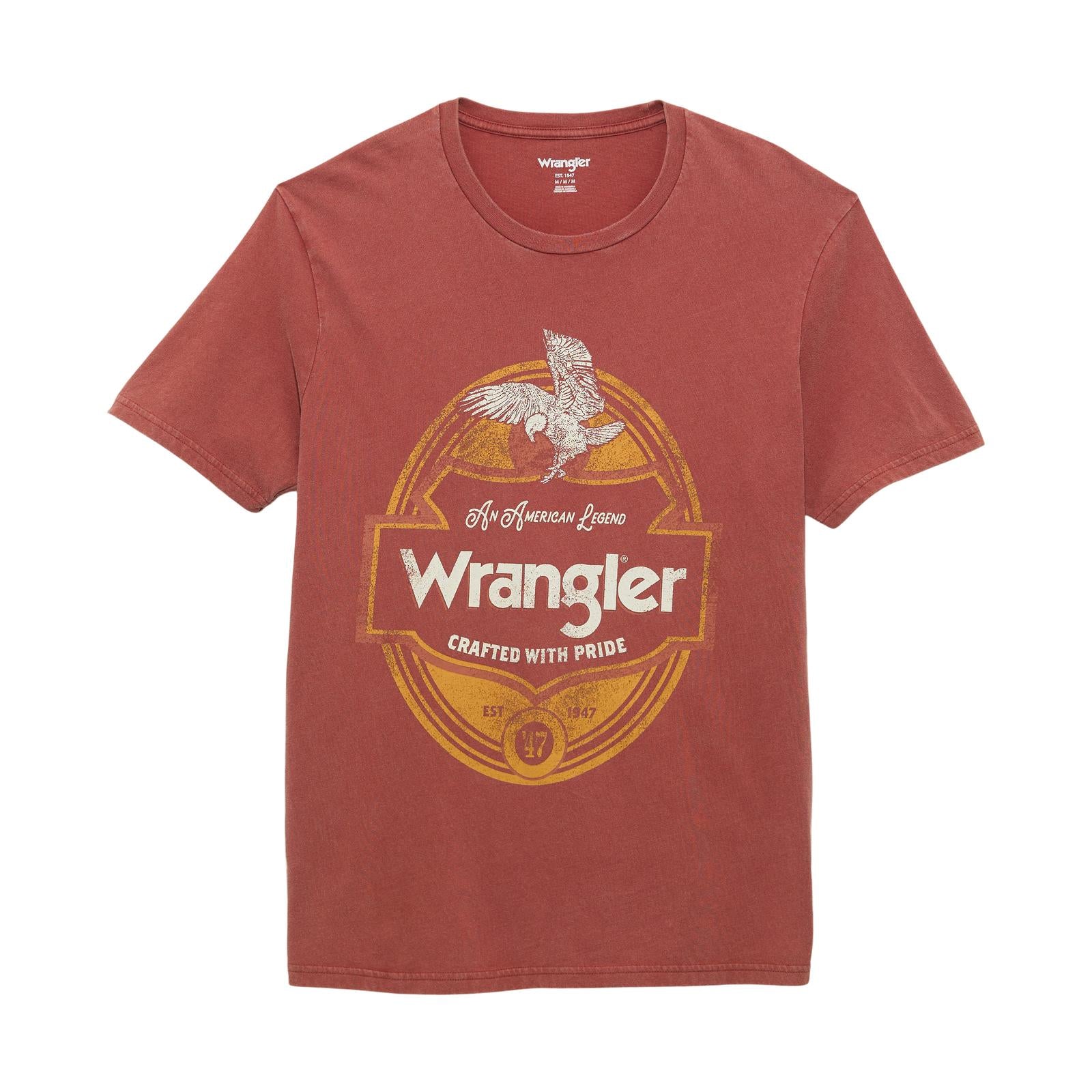 Men's Wrangler Tee ~ Marsala - Henderson's Western Store