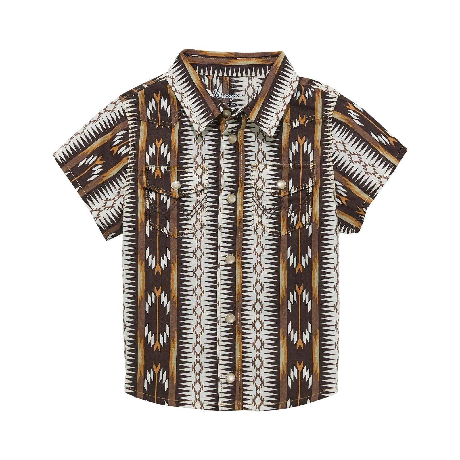 Wrangler Baby Boy Shirt ~ Brown - Henderson's Western Store
