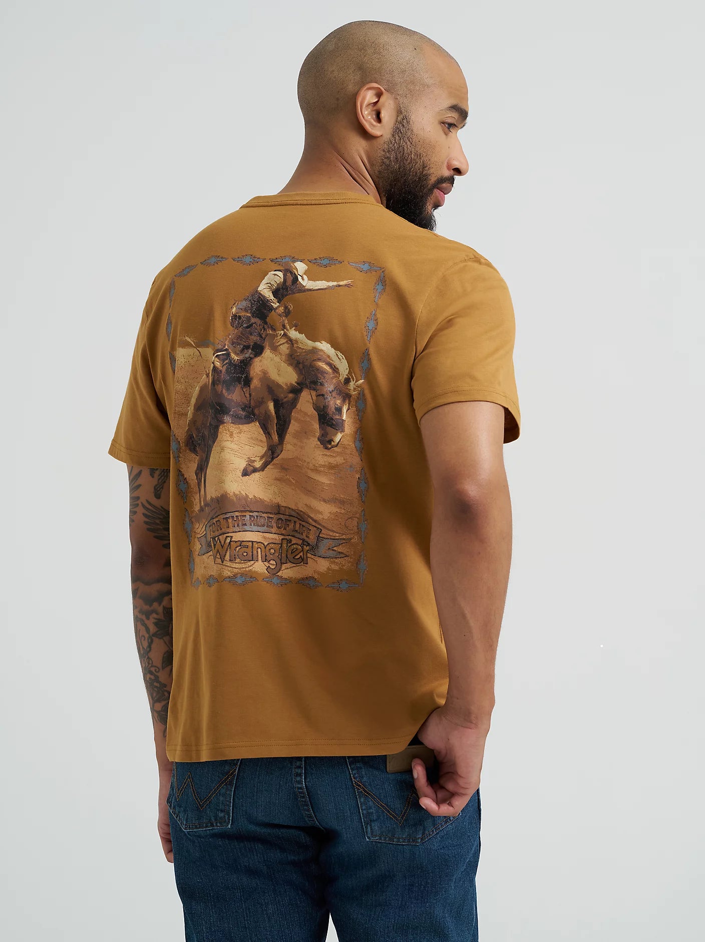 Wrangler Bucking Cowboy Tee - Henderson's Western Store