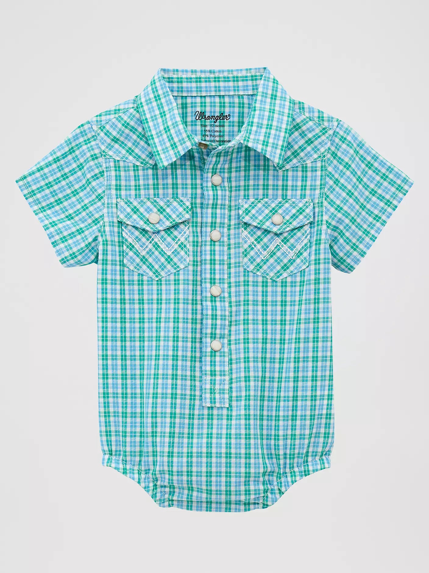 Wrangler Baby Bodysuit ~ Bright Blue - Henderson's Western Store