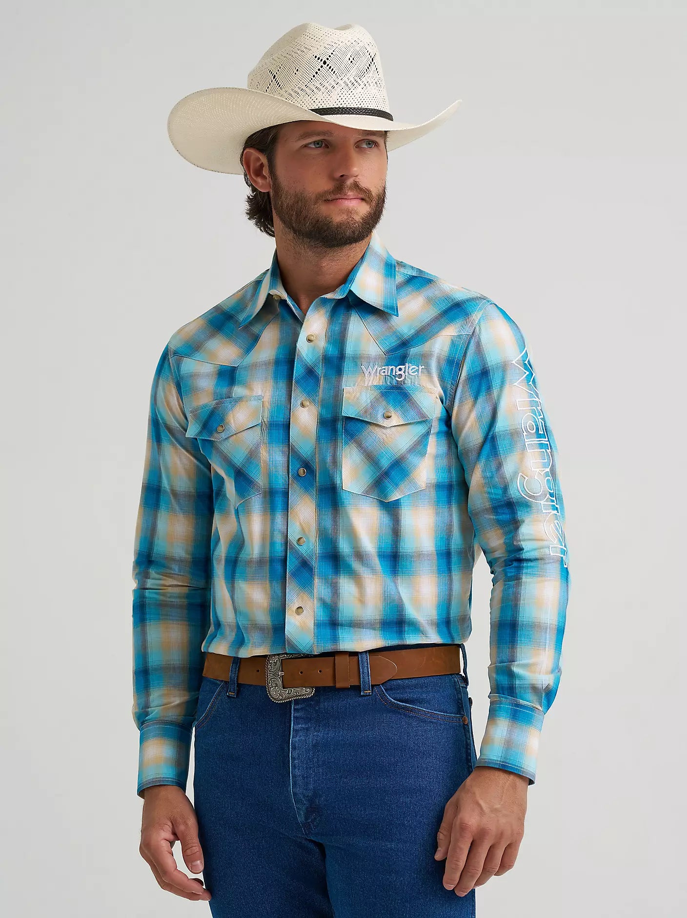 Wrangler® Logo Western Shirt - Henderson's Western Store