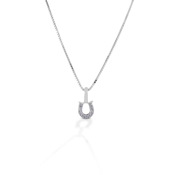 Kelly Herd Horseshoe Necklace ~ Clear - Henderson's Western Store