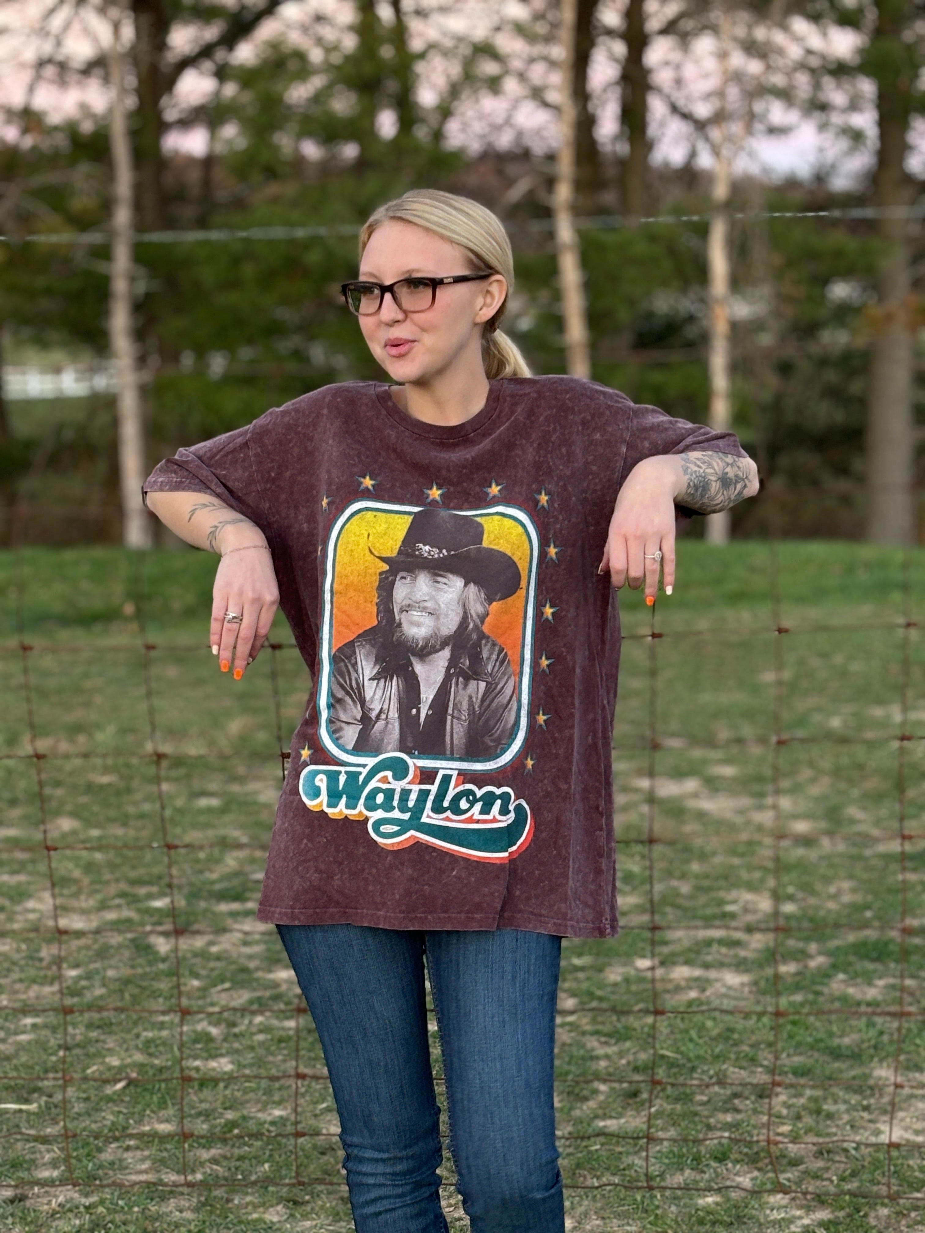 Waylon Jennings Tee by Wrangler - Henderson's Western Store