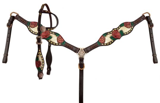 Snake Print Inlay Headstall Set - Henderson's Western Store