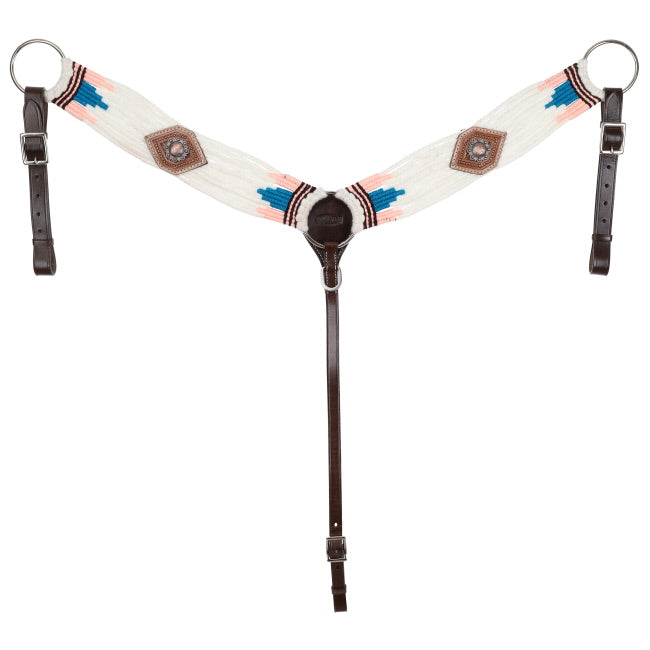 Mohair Wool String Breast Collar ~ Blush Breeze - Henderson's Western Store