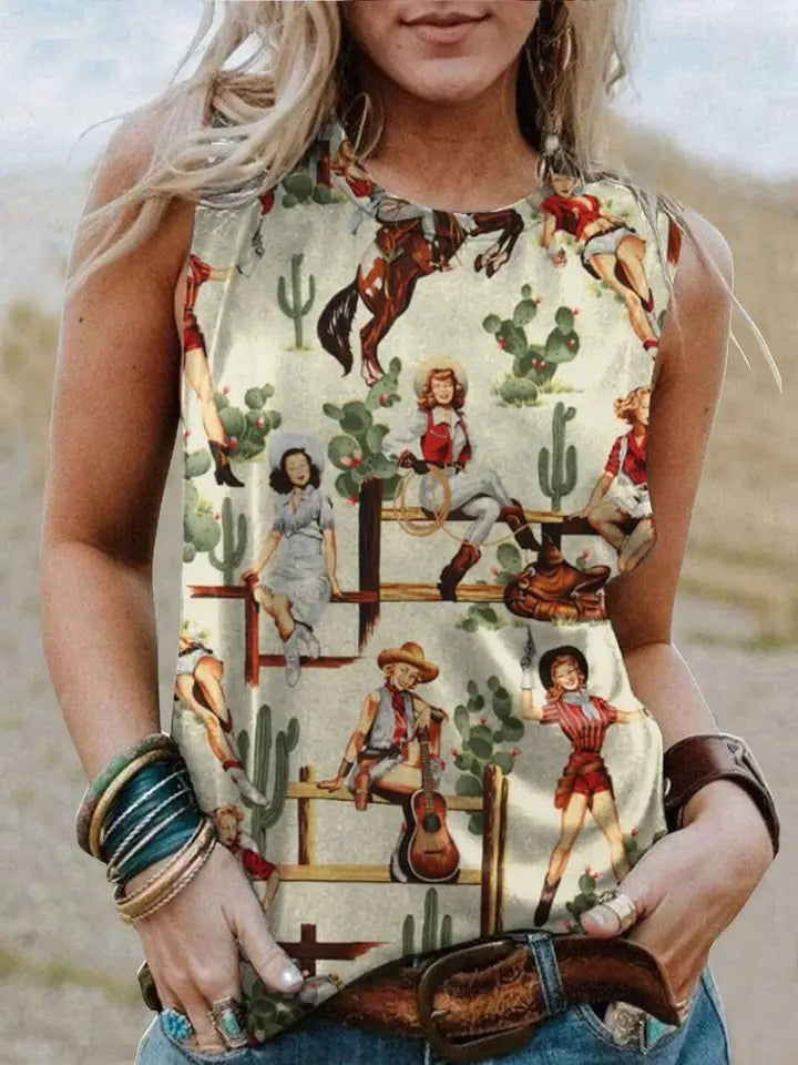 Cowboy Rodeo Western Graphic Tank - Henderson's Western Store
