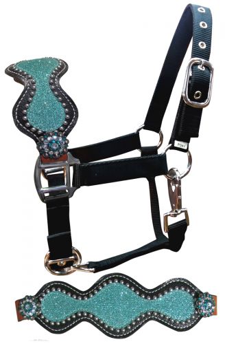 Pony Bronc Halter ~ Glitter Inlay - Henderson's Western Store