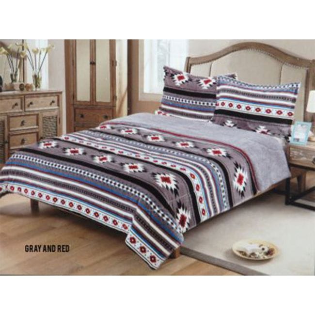 Borrego Comforter Set ~ Gray - Henderson's Western Store
