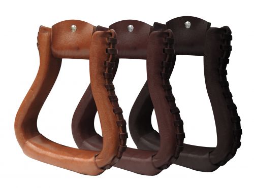Leather Wrapped Stirrups~Pony - Henderson's Western Store