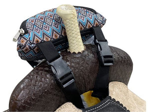 Load image into Gallery viewer, Insulated Saddle Pouch  ~ Blue Aztec - Henderson&#39;s Western Store
