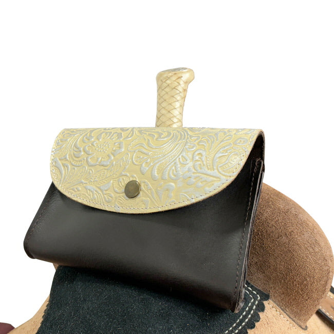 Leather Pommel Pouch ~ Ethereal Rose - Henderson's Western Store