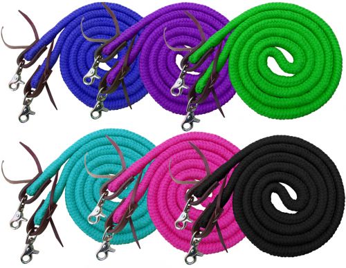Braided Soft Polyester Barrel Reins - Henderson's Western Store