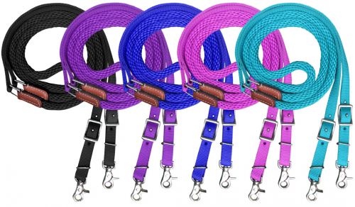 Braided Nylon Contest Reins - Henderson's Western Store