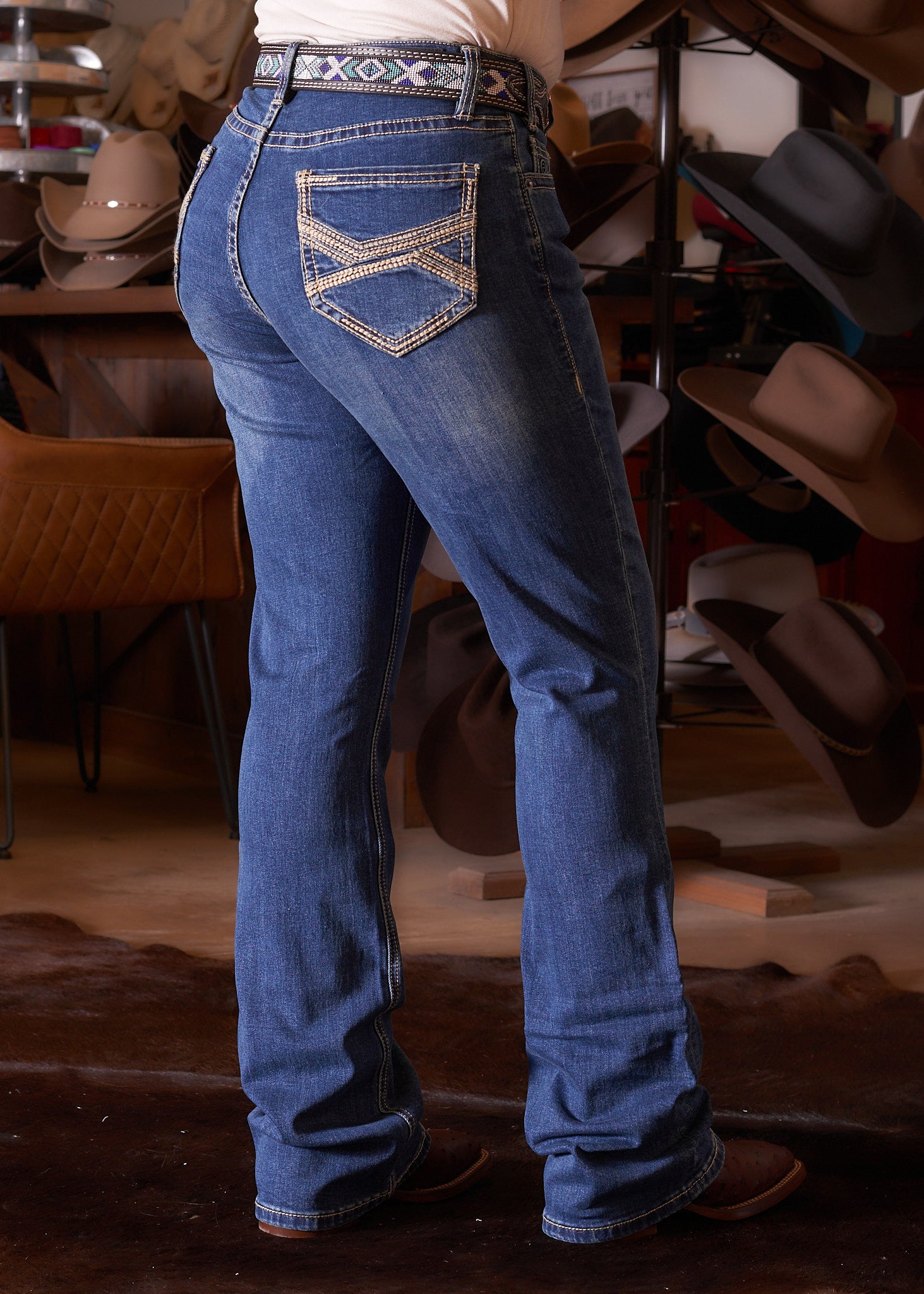 Petal Stitch Embroidered Riding Jean by Rock & Roll - Henderson's Western Store