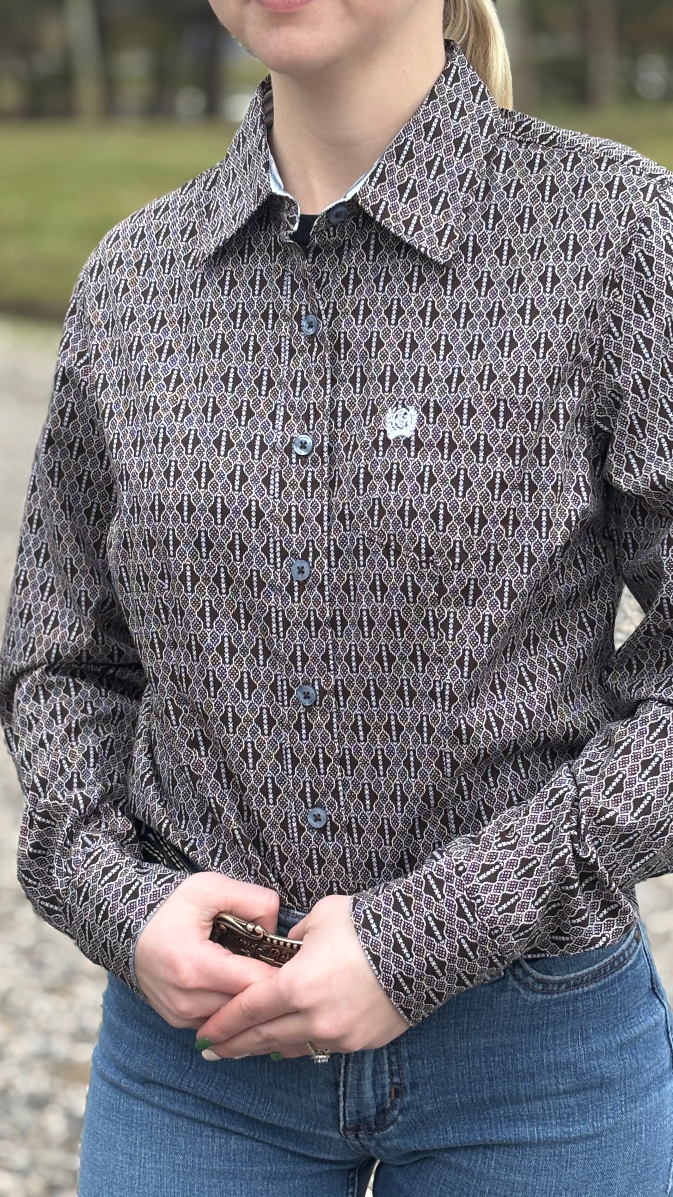 Ladies Cinch ~ Brown Geo - Henderson's Western Store