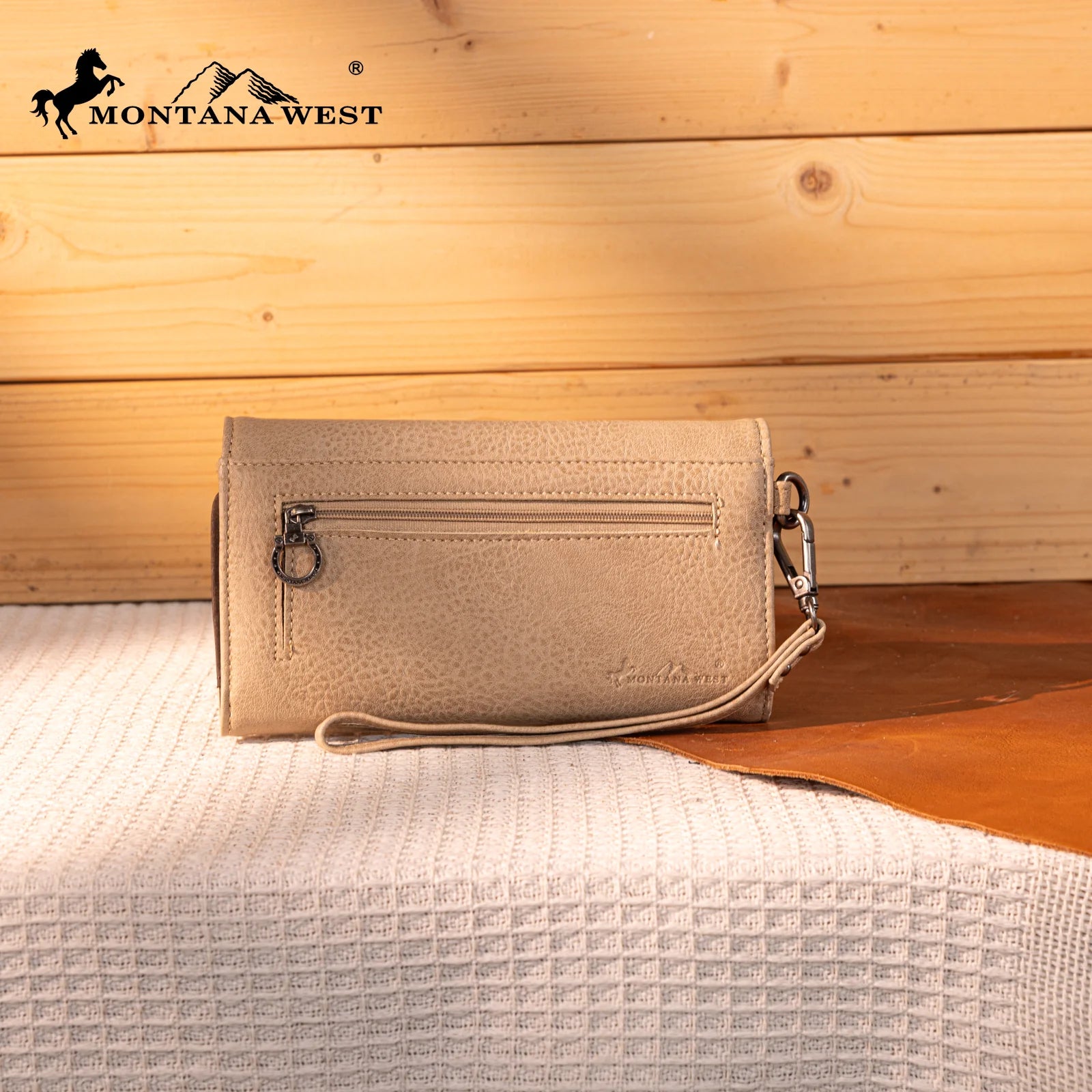 MW Embroidered Wallet ~ Tan - Henderson's Western Store