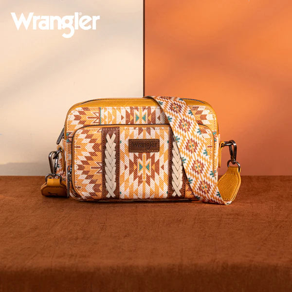 Wrangler Southwest Print Crossbody ~ Yellow - Henderson's Western Store
