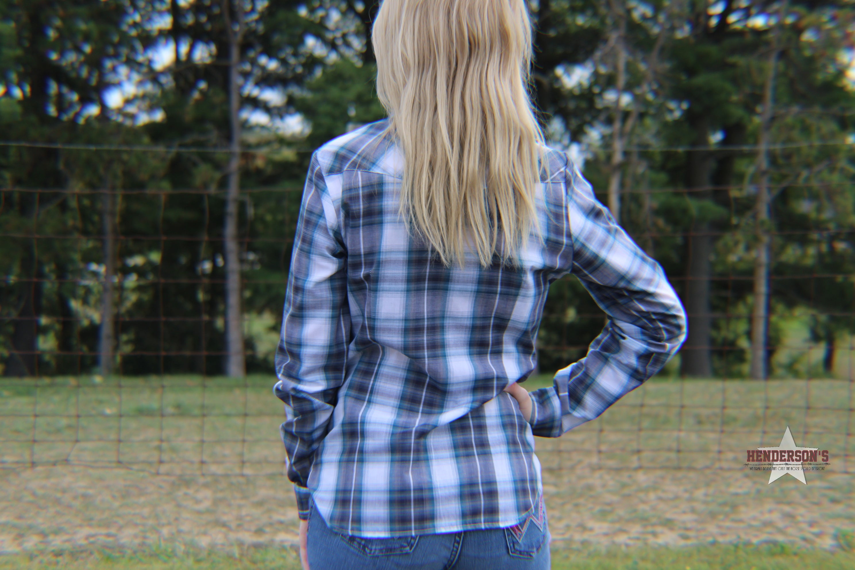 Navy Plaid by Roper - Henderson's Western Store