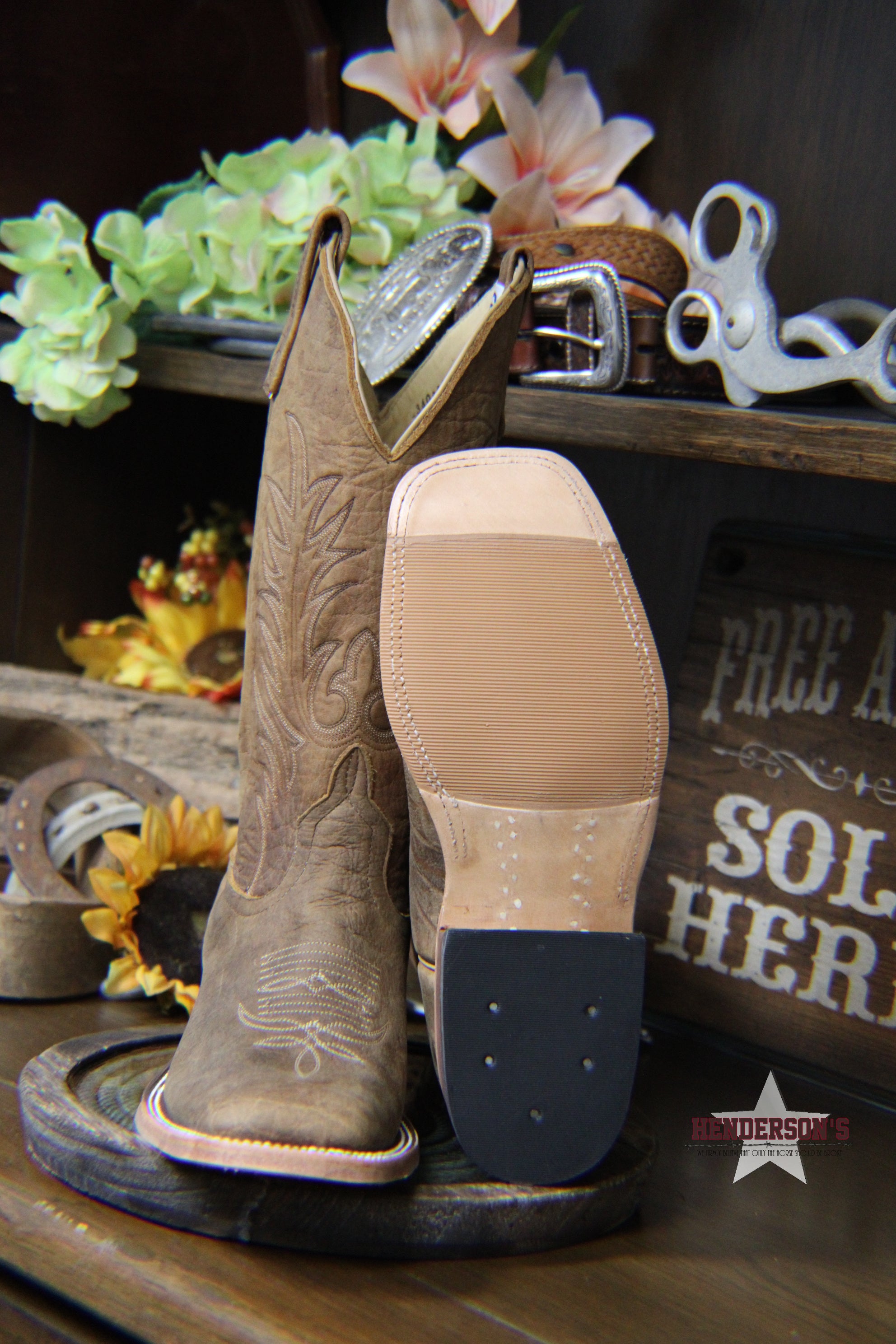 Brahma Bison Anderson Bean Boots ~ Brown - Henderson's Western Store