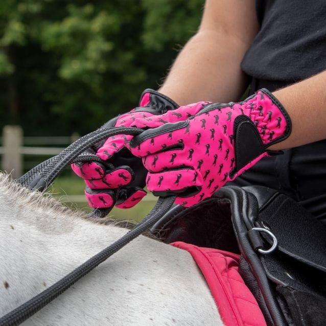 Youth Riding Gloves ~ Pink - Henderson's Western Store