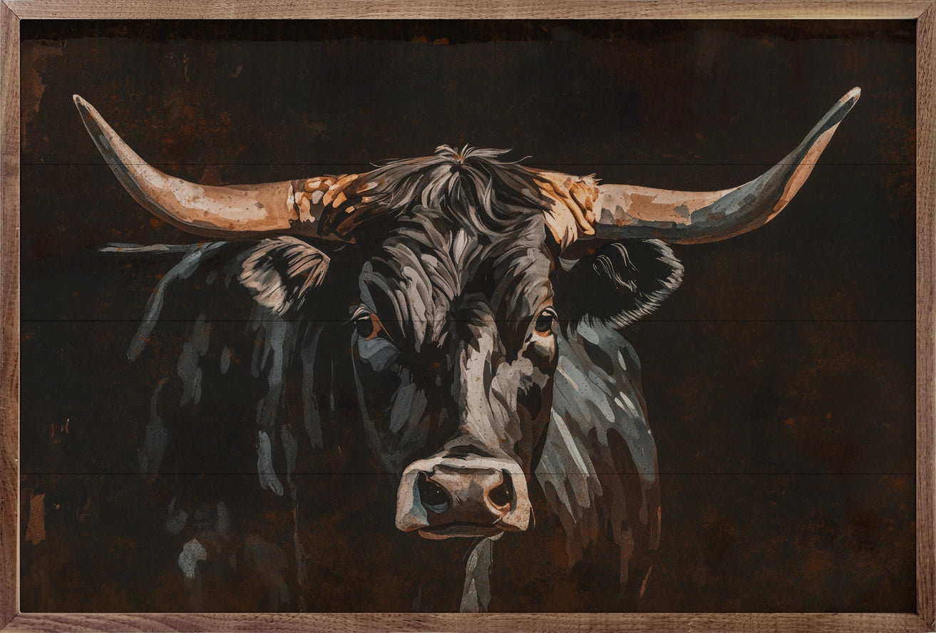 Wall Decor ~ Black Longhorn - Henderson's Western Store