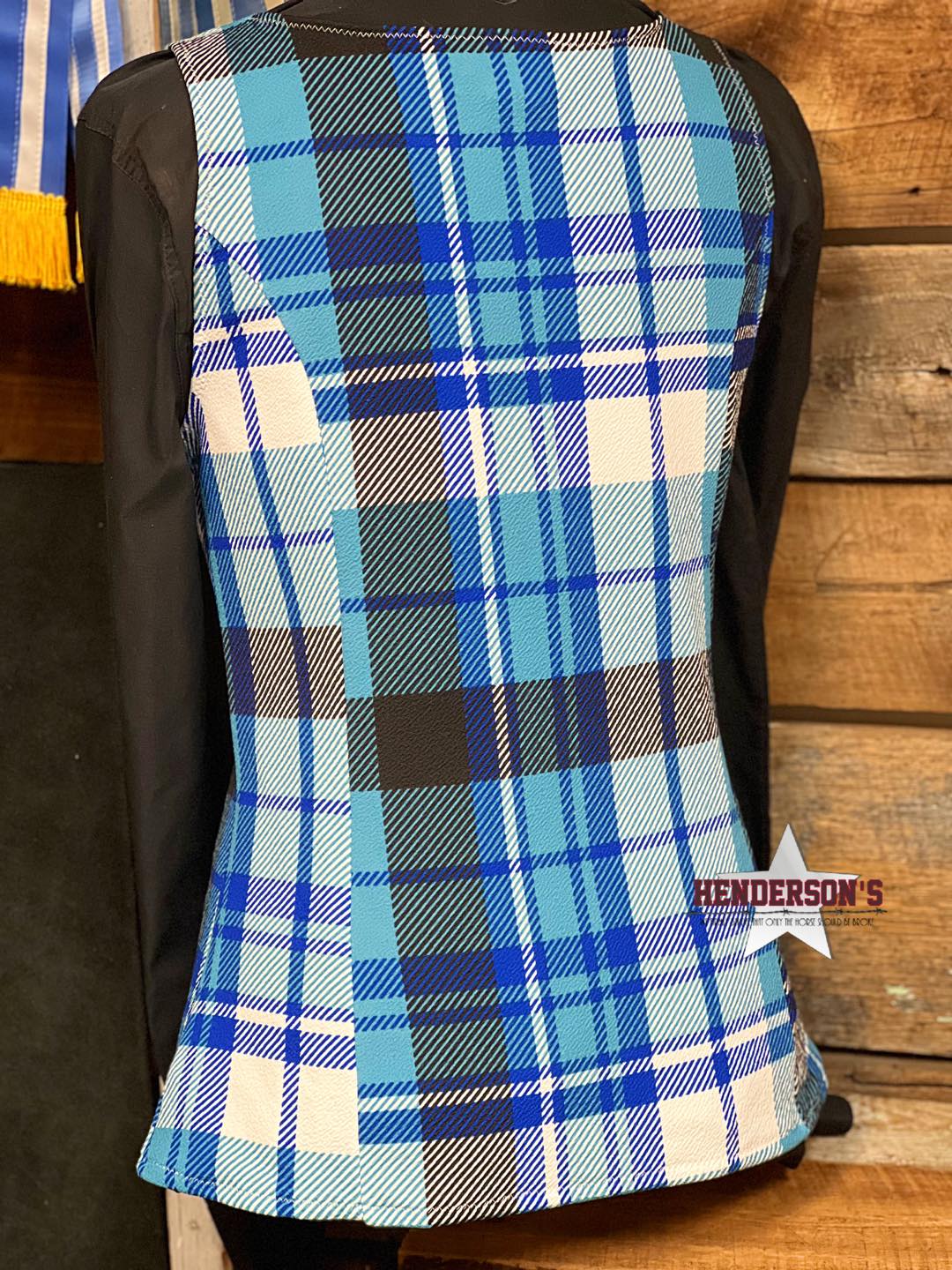 Blue Plaid Vest - Henderson's Western Store