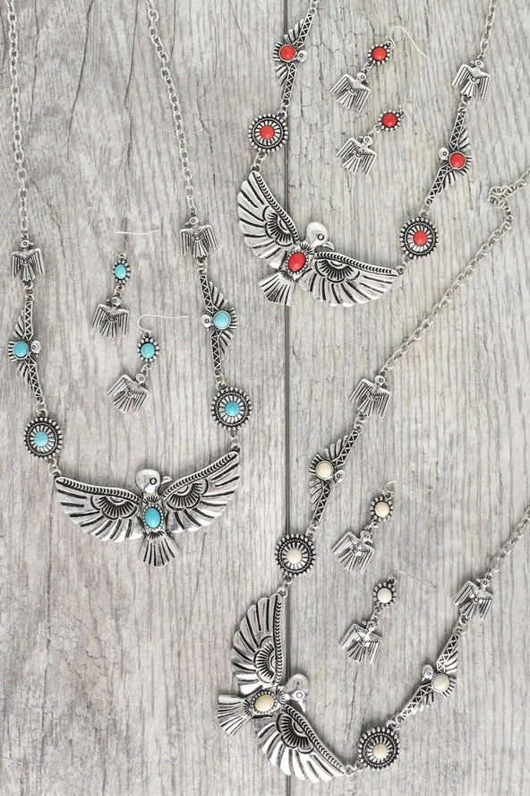 Western Thunderbird Stone Necklace Set - Henderson's Western Store