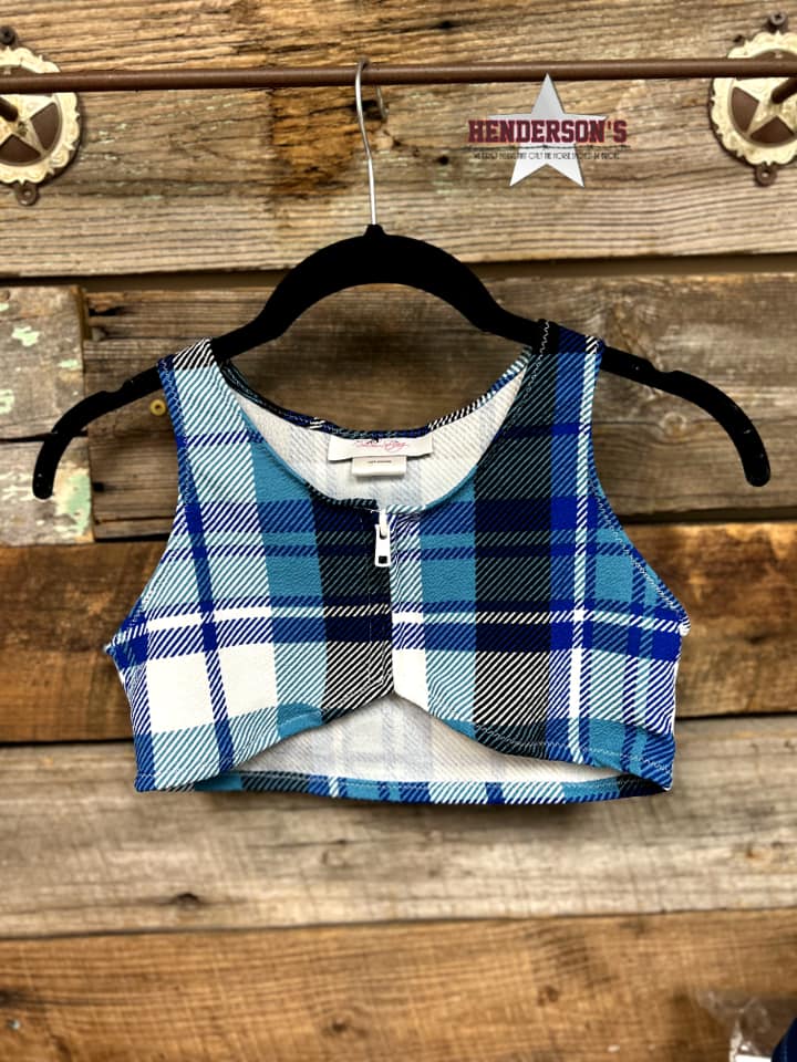 Blue Plaid "Mini" Youth Bolero - Henderson's Western Store