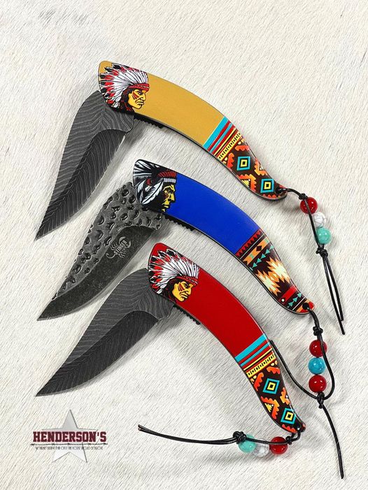 Aztec Pattern Knife - Henderson's Western Store