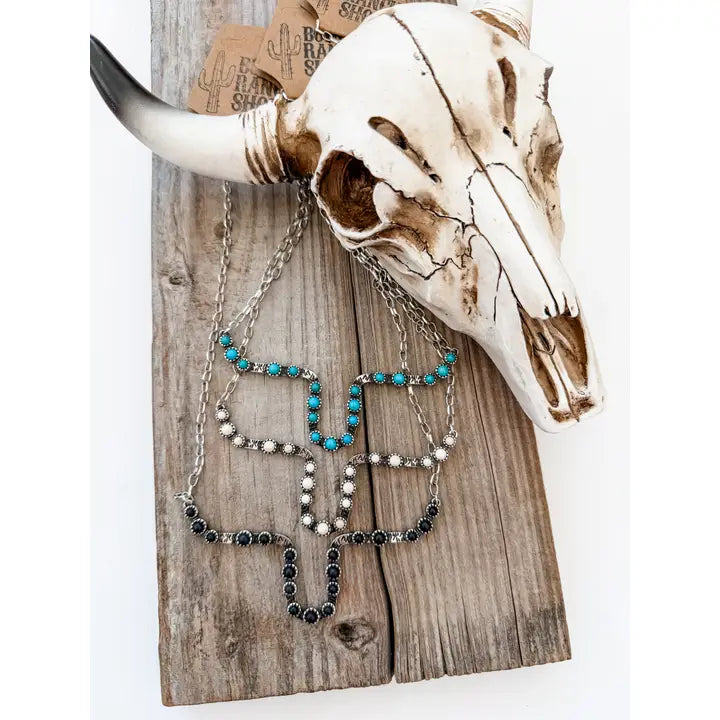 Western Steerhead Stone Necklace - Henderson's Western Store