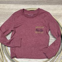 Wrangler Boys Logo Tee ~ Burgundy - Henderson's Western Store