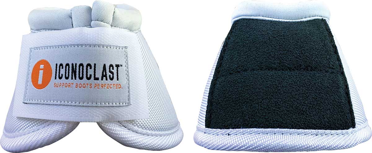 Iconoclast Horse Bell Boots ~ White - Henderson's Western Store