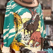 Ladies Wrangler Retro Sweatshirt ~ Cream - Henderson's Western Store