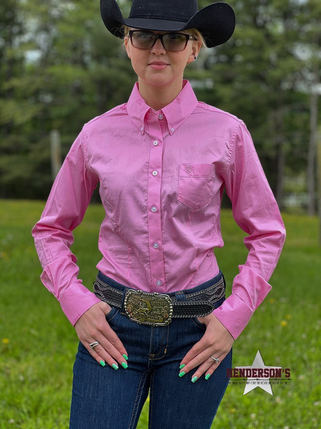 Ladies Rock & Roll Solid ~ Pink - Henderson's Western Store