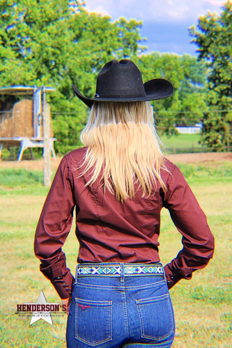 Ladies Panhandle Solid ~ Dk Brown - Henderson's Western Store