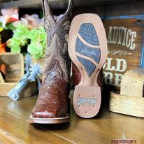 Kylo Ostrich by Dan Post ~ Chocolate - Henderson's Western Store