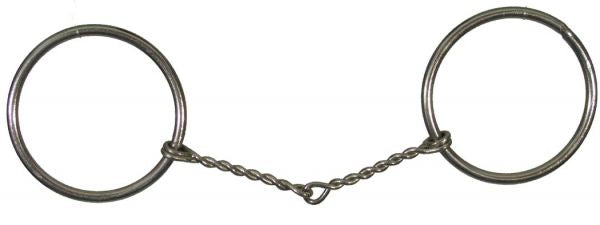 Showman Horse size nickel plated Snaffle Bit - Henderson's Western Store