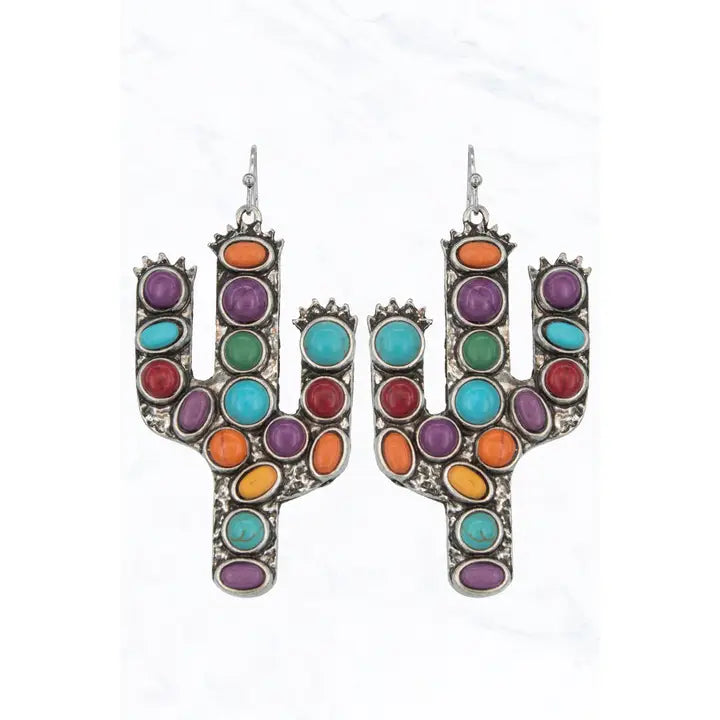 Western Cactus Earrings - Henderson's Western Store