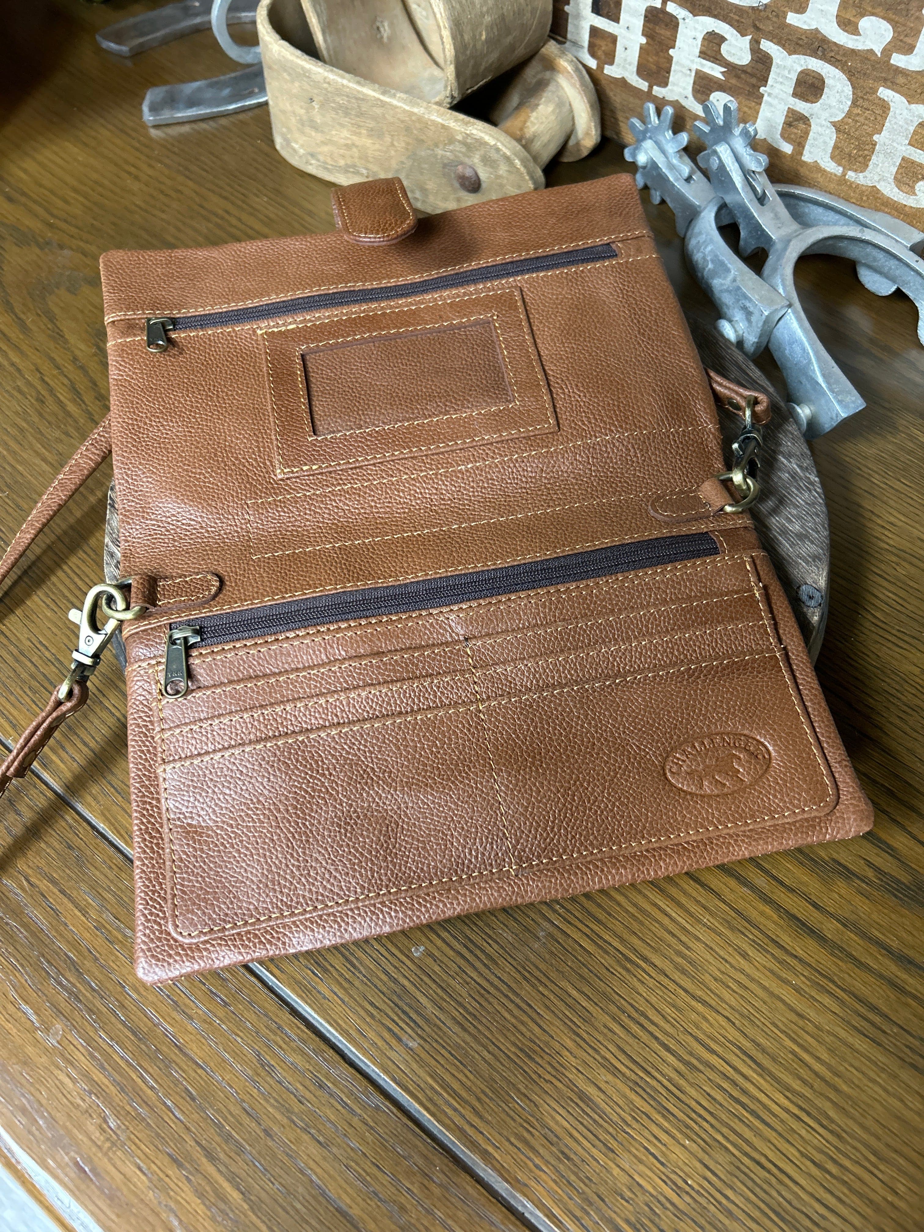 Floral Tooled Leather Cross Body - Henderson's Western Store