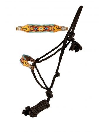 Mule Tape Halter ~ Yellow Bead - Henderson's Western Store