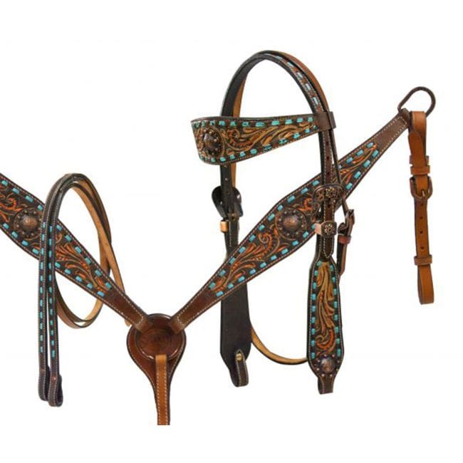 Copper & Sky Browband Set - Henderson's Western Store