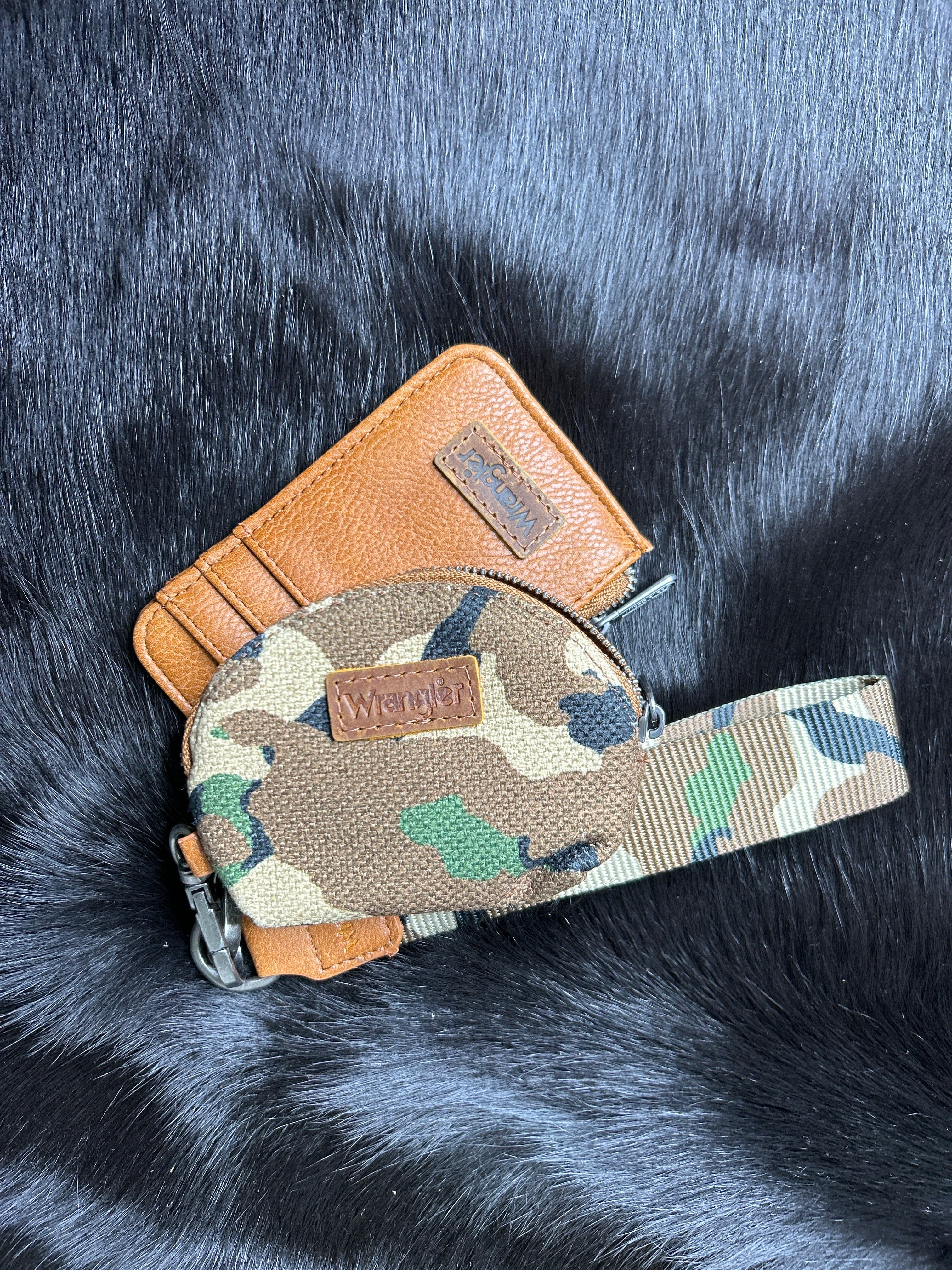 Wrangler Camo Print Dual Pouch Wristlet - Henderson's Western Store