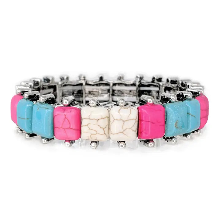 Western Square Cut Stretch Bracelet - Henderson's Western Store