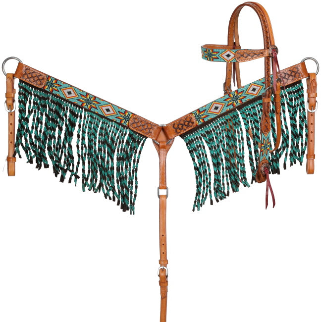 Sunfire Mesa Beaded Browband Headstall Set - Henderson's Western Store